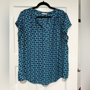 Fun 2 Fun Blue and Teal Blouse